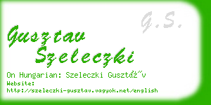 gusztav szeleczki business card